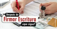 después de firmar escritura